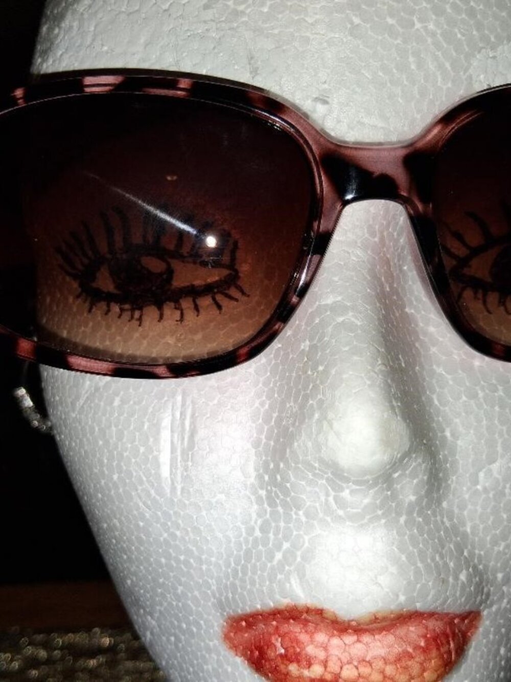 Brown Animal Print Sun Glasses with Simulated Diamonds NWOT